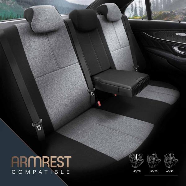 Auto Sitzbezug Set Universal Vorne und Hinten Komfortabel Komplett Set